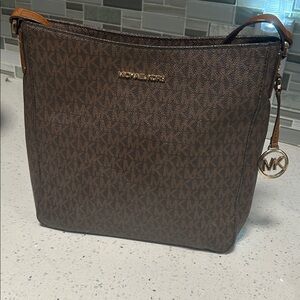 Michael Kors Dark Brown MK Shoulder Bag